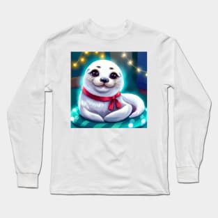 Cute Seal Drawing Long Sleeve T-Shirt